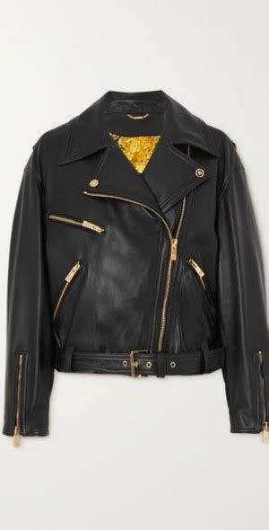 versace degradé slash biker jacket|VERSACE Icons belted leather biker jacket .